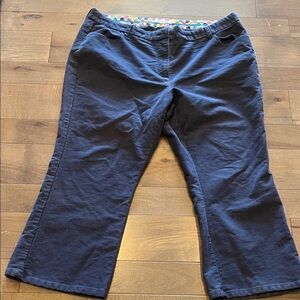 Boden Navy Pants with Colorful Polka Dot Lining